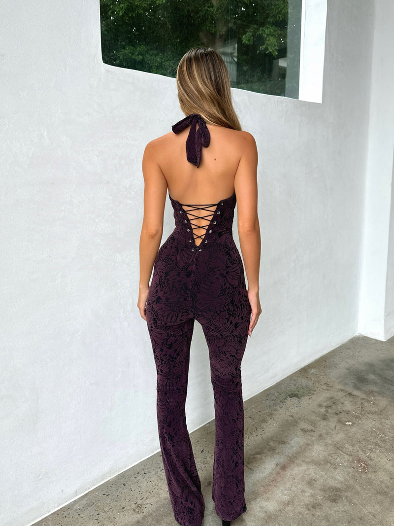 SAWYER JUMPSUIT PURPLE BURNOUT Jumpsuit 