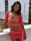 EMILLI MINI SKIRT CORAL Mini Skirt 