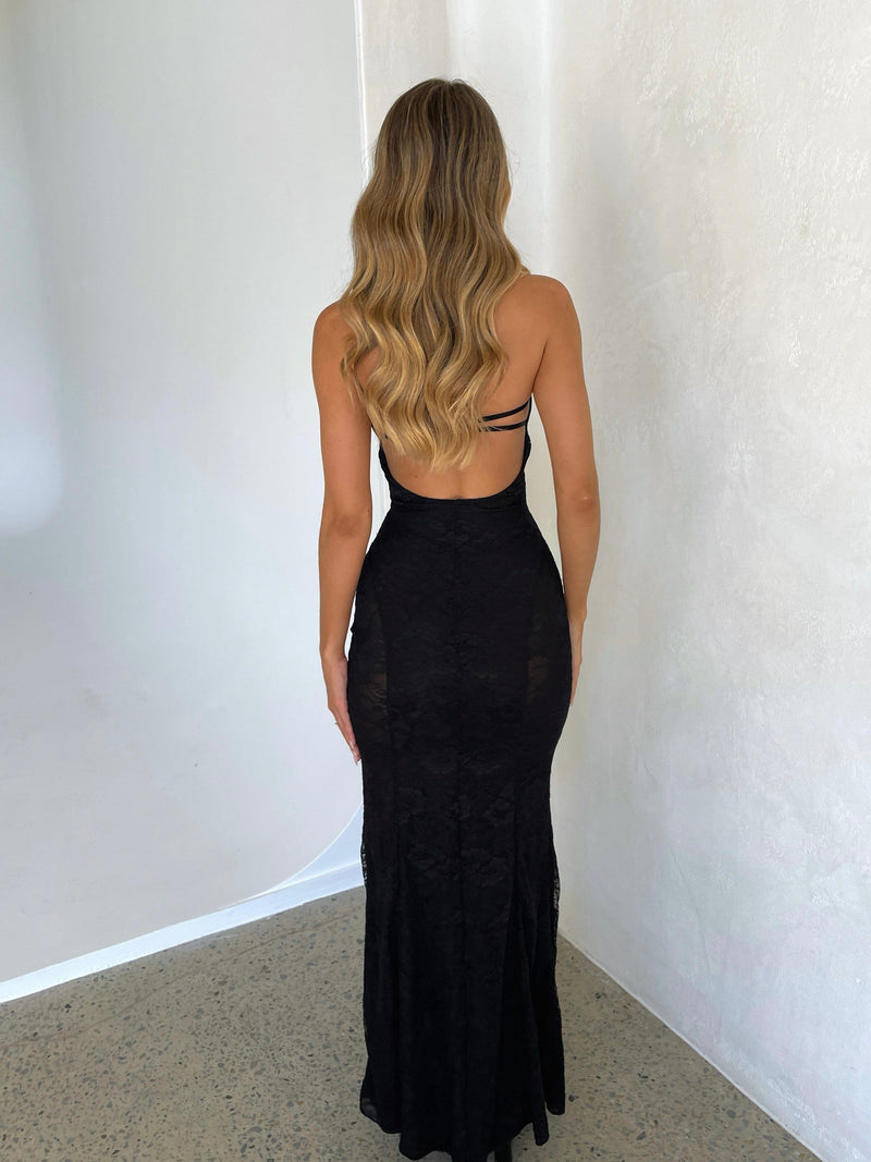 FRANCESCA MAXI DRESS BLACK Maxi Dress Dali Factory 