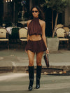 ANAHI MINI SKIRT CHOCOLATE Mini Skirt 