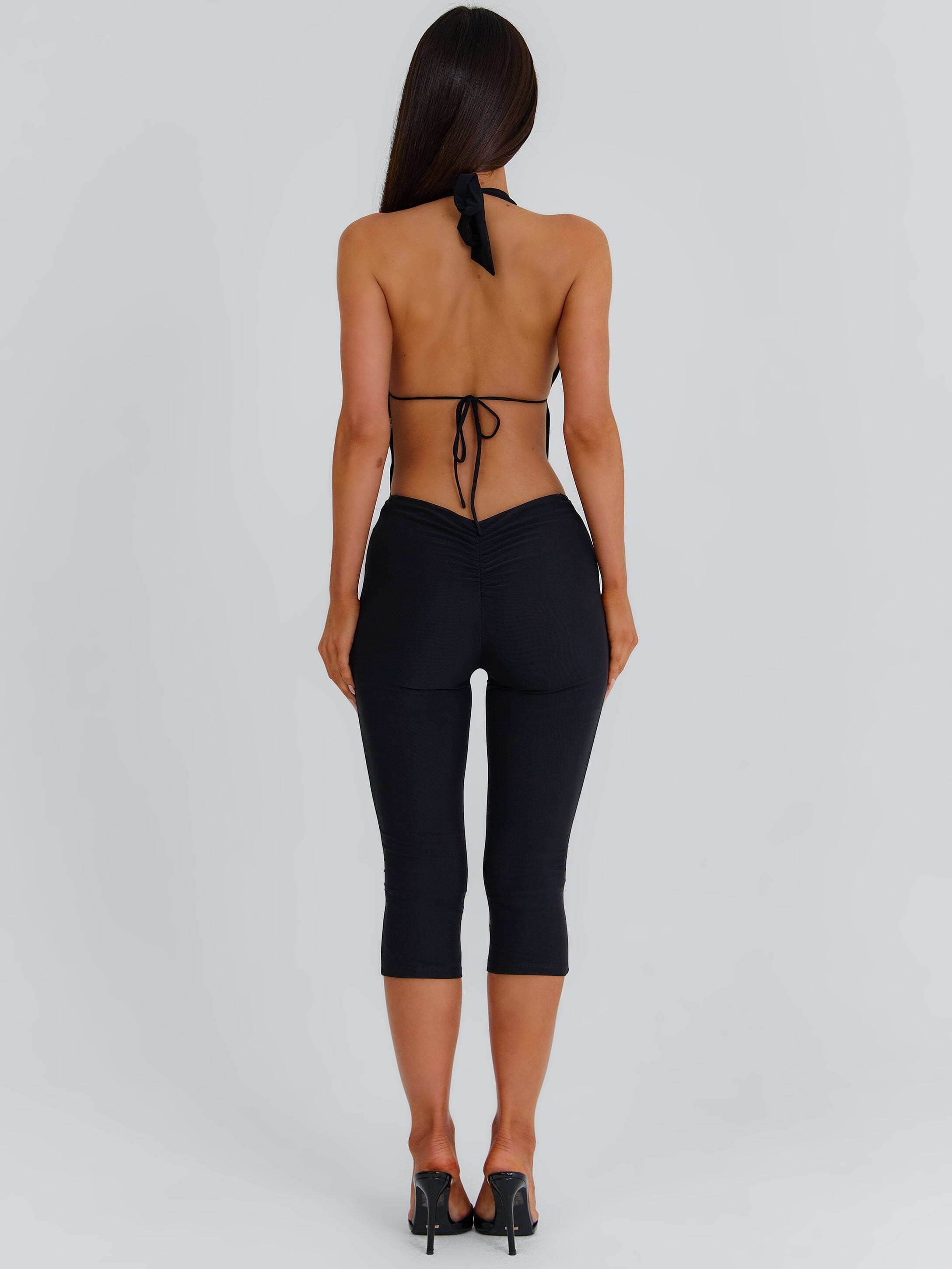 Abby Capri Jumpsuit Black | Outcast USA