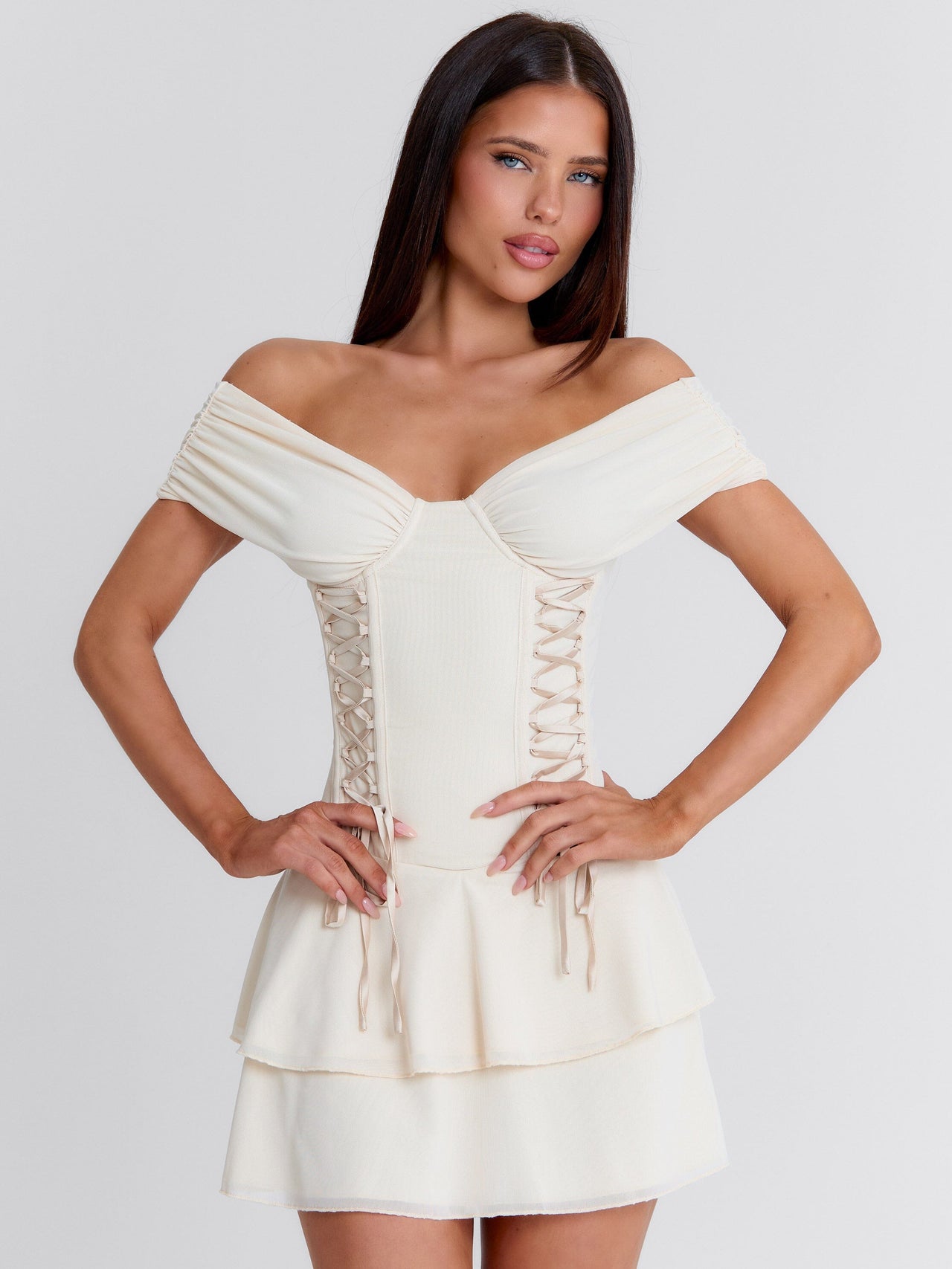 Women's White Adalyn Mini Dress Ivory in Size Medium by Outcast