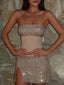 ADEL MINI SKIRT GOLD Mini Skirt 