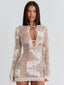 ADELINAE MINI DRESS CREAM Mini Dress 
