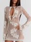 ADELINAE MINI DRESS CREAM Mini Dress 