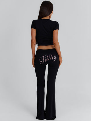 ADRIANNA TEE BLACK Crop Top 