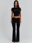 ADRIANNA TEE BLACK Crop Top 