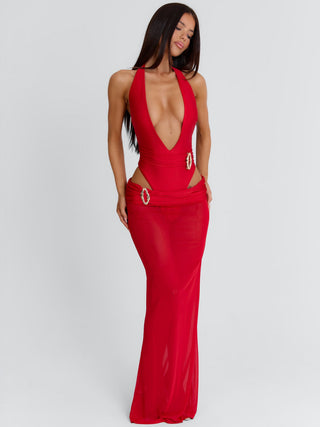 ALAANA MAXI DRESS RED Maxi Dress 