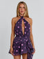 ALASIA MINI DRESS DEEP MAUVE POLKA DOT Mini Dress 