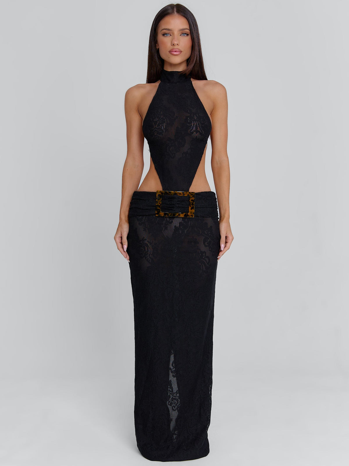 black maxi dress no sleeves 'Women''s Albinae in Size Medium by Outcast' Size:XS-Tall Square Neckline Vintage Prom or wedding guest moments colour: Sage