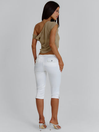 ALEXUS LONGLINE TOP TAN Crop Top 