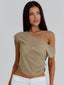 ALEXUS LONGLINE TOP TAN Crop Top 
