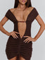ALIA MINI DRESS CHOCOLATE Mini Dress 