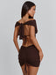 ALIA MINI DRESS CHOCOLATE Mini Dress 