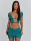ALIA MINI SKIRT TEAL Mini Skirt 