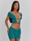 ALIA TOP TEAL Crop Top 
