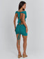 ALIA MINI SKIRT TEAL Mini Skirt 