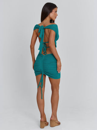 ALIA TOP TEAL Crop Top 