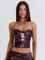 ALIZA CORSET TOP BURGUNDY Corset 