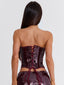 ALIZA CORSET TOP BURGUNDY Corset 