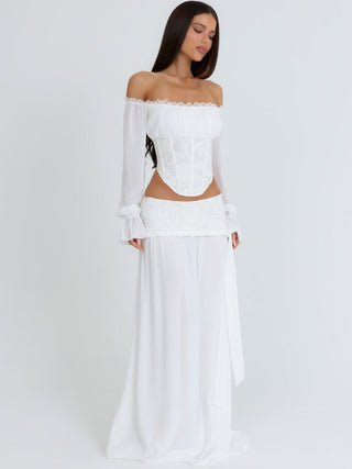 ALLYN MAXI SKIRT WHITE Maxi Skirt 
