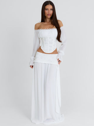 ALLYN MAXI SKIRT WHITE Maxi Skirt 