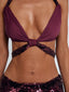 ALUNA TOP BURGUNDY Crop Top 