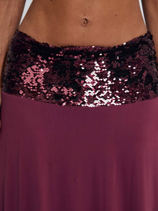 ALUNA MAXI SKIRT BURGUNDY Maxi Skirt 