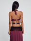 ALUNA TOP BURGUNDY Crop Top 