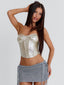 AMARIS MINI SKIRT SILVER Mini Skirt 