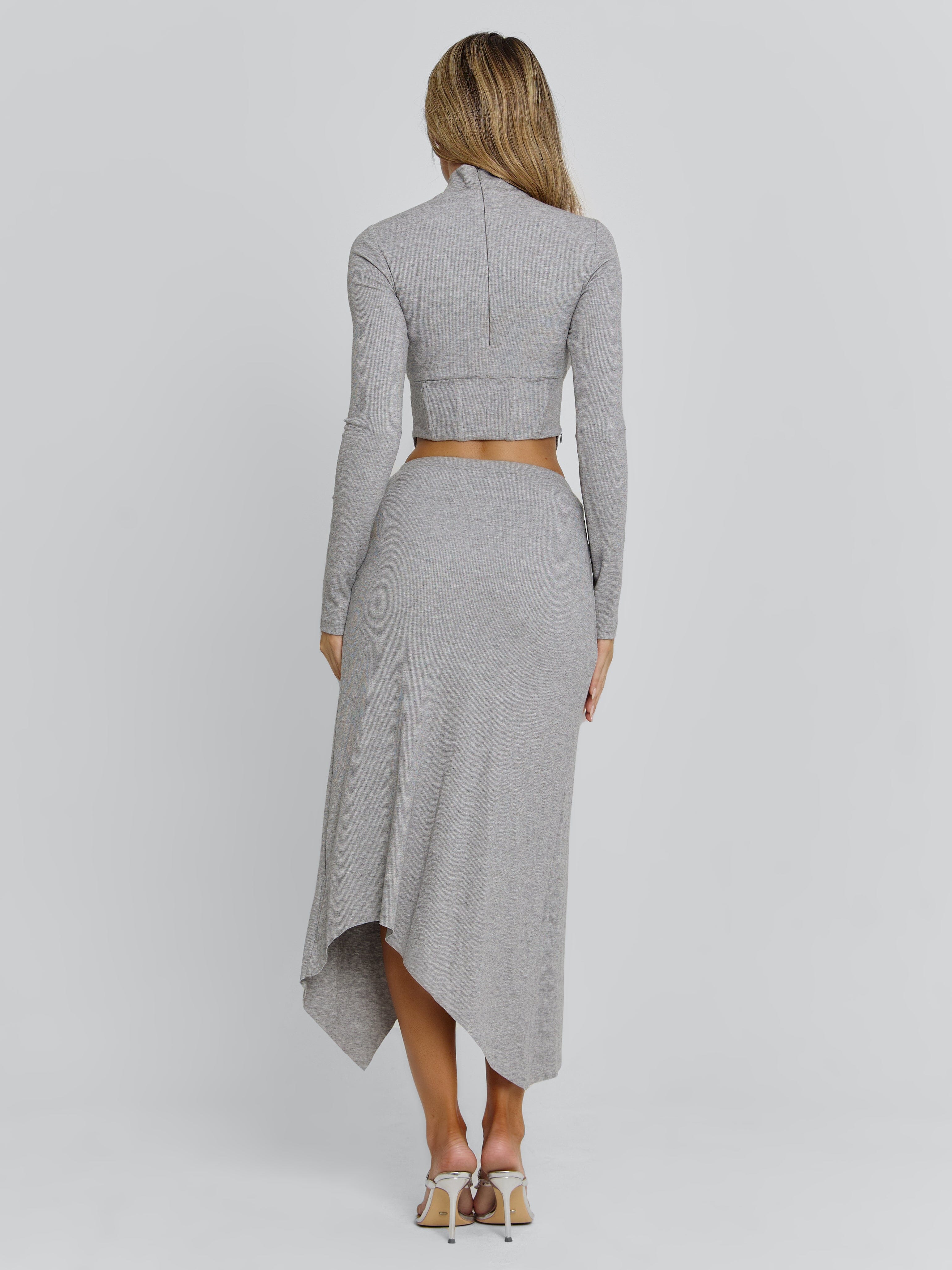 Amelis Maxi Skirt Grey | Outcast US – Outcast USA