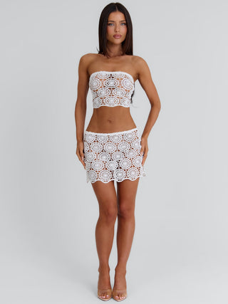AMIE CROP TOP WHITE Corset 