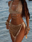 GUILIANA CROP TOP GOLD Crop Top 