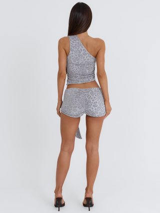 ANDI MINI SHORTS SILVER LEOPARD Shorts 