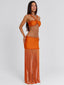 ANGELINE MAXI SKIRT ORANGE Maxi Skirt 