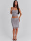 ANNARELLA MIDI SKIRT SILVER Midi Skirt 