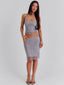 ANNARELLA MIDI SKIRT SILVER Midi Skirt 