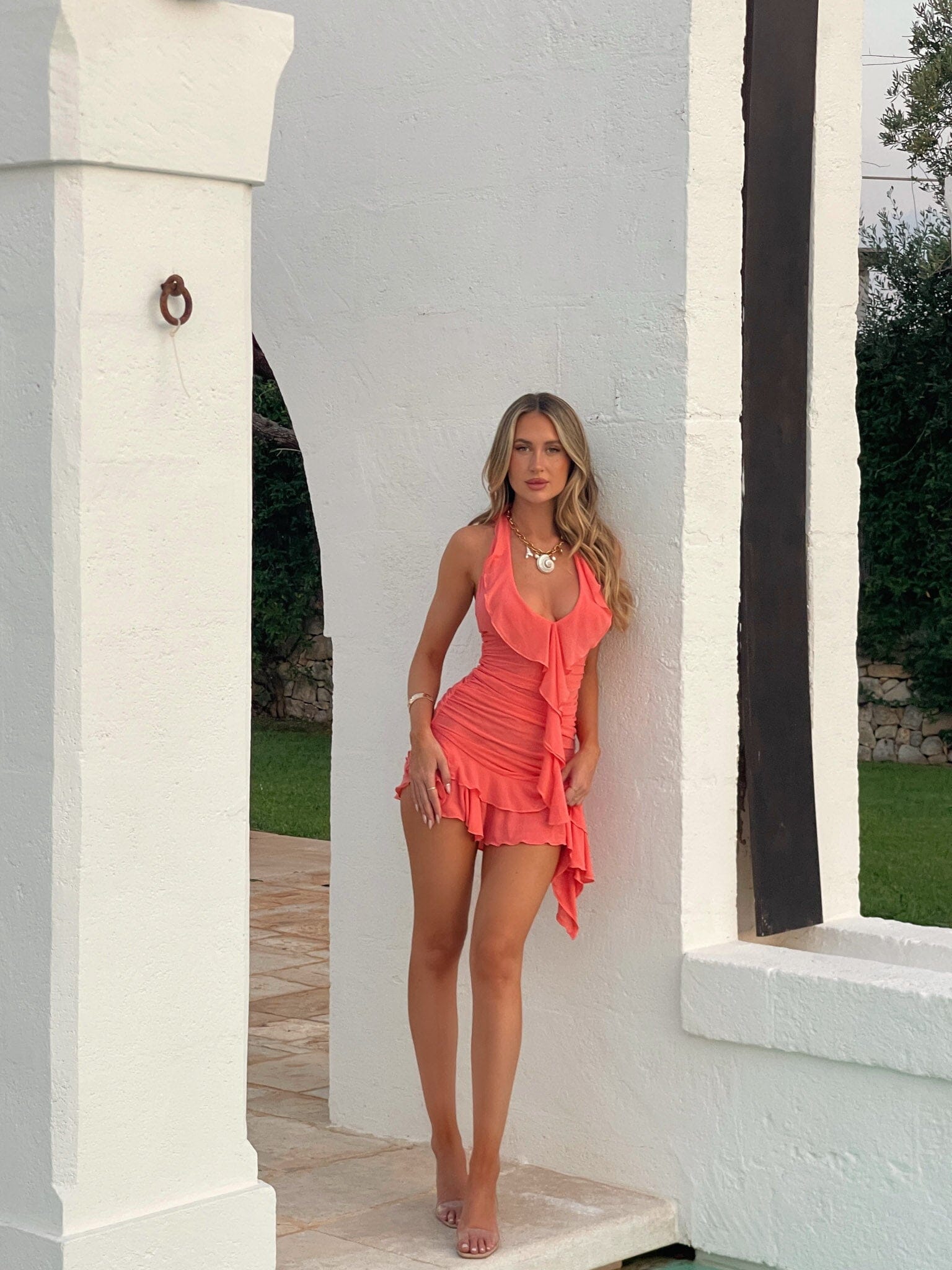 Annika Mini Dress Peach | Outcast US – Outcast USA