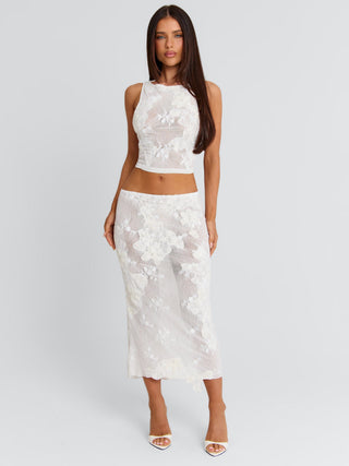 ANTONELLA TOP WHITE Crop Top 