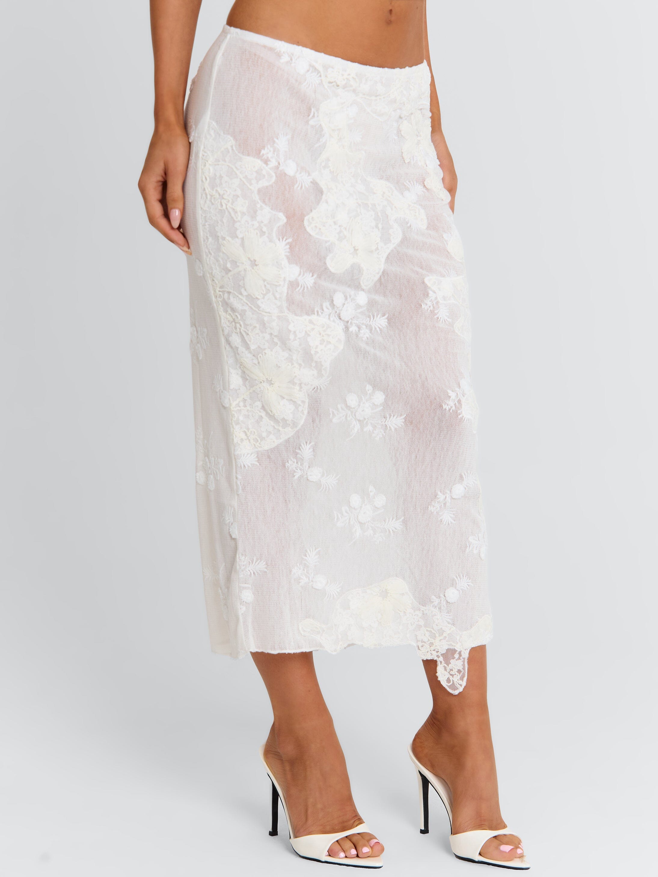 Antonella Midi Skirt White | Outcast US – Outcast USA