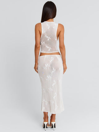 ANTONELLA MIDI SKIRT WHITE Midi Skirt 