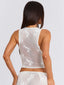 ANTONELLA TOP WHITE Crop Top 