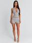 ARIYAH TOP GREY STRIPE Crop Top 
