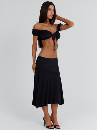 ARRIELLE MIDI SKIRT BLACK Midi Skirt 