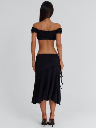 ARRIELLE MIDI SKIRT BLACK Midi Skirt 