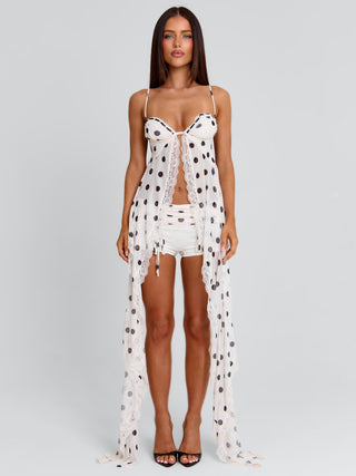 ASHLYNE SHORTS CREAM POLKA DOT Shorts 