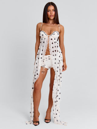 ASHLYNE SHORTS CREAM POLKA DOT Shorts 