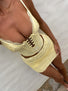 ASIC TOP BABY YELLOW Crop Top 
