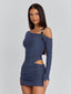 AURELLE MINI DRESS STEEL GREY Mini Dress 