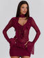 AVALINE MINI DRESS BURGUNDY Mini Dress 